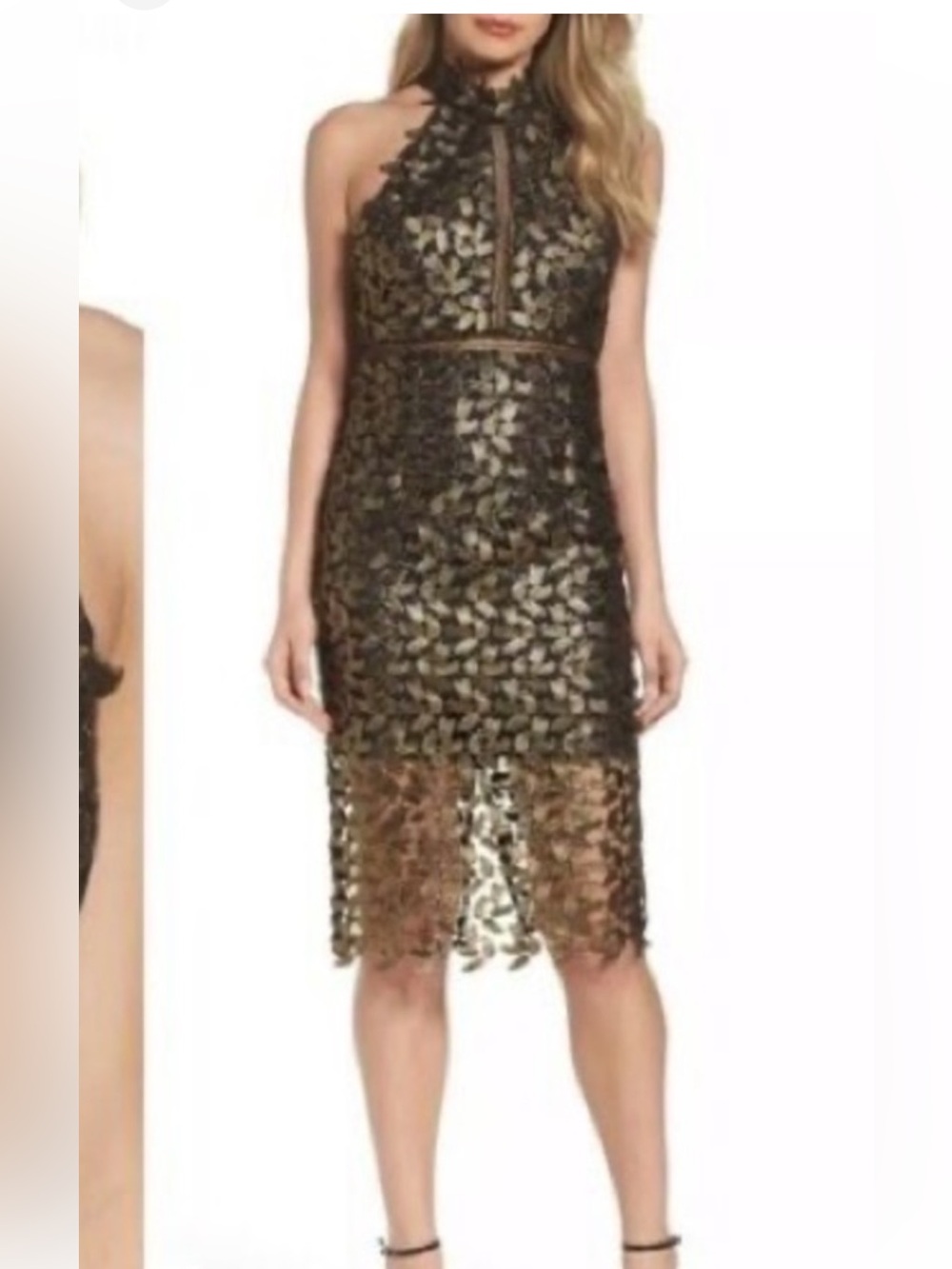 Bardot Gemma black midi dress